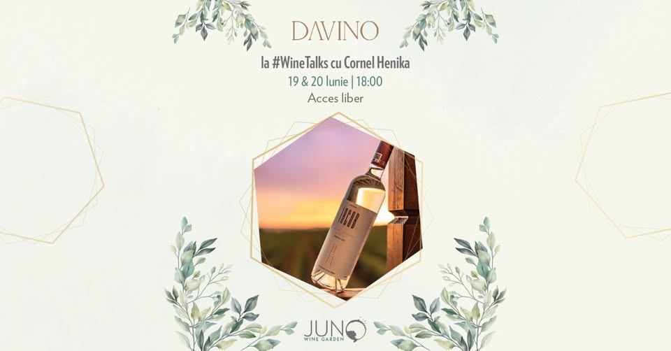 DAVINO la #WineTalks cu Cornel Henika