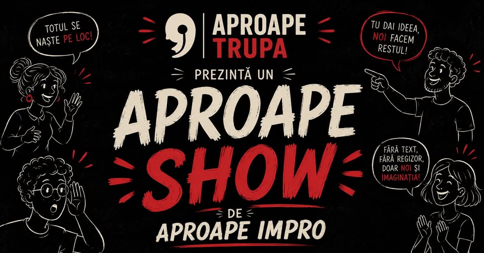 APROAPE SHOW de aproape IMPRO – spectacol de impro cu actori amatori