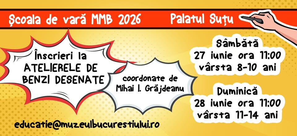 Școala de vară la MMB. Povești din București în benzi desenate, cu Mihai I. Grăjdeanu