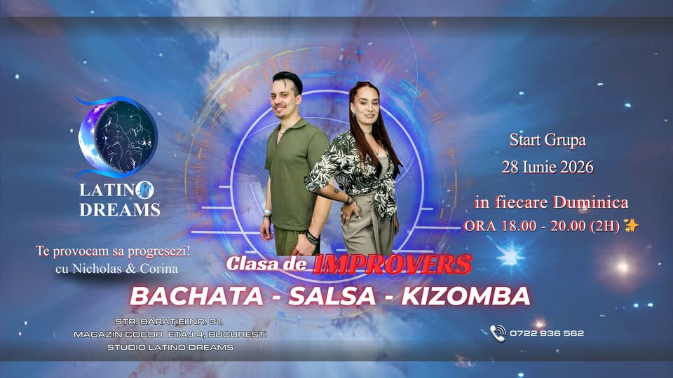 Bachata IMPROVERS with Salsa & Kizomba Fusion I Duminica @ Latino Dreams