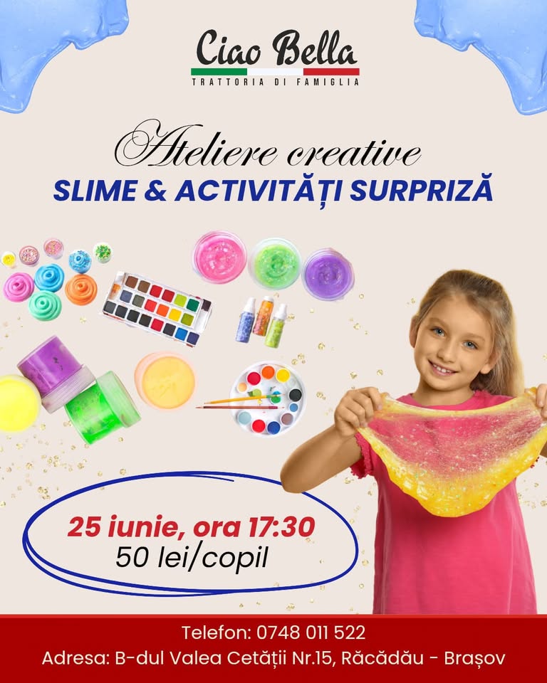 Atelier creativ cu slime pentru copii!
