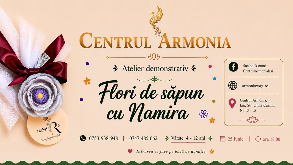 Flori de săpun cu Namira – Atelier demonstrativ