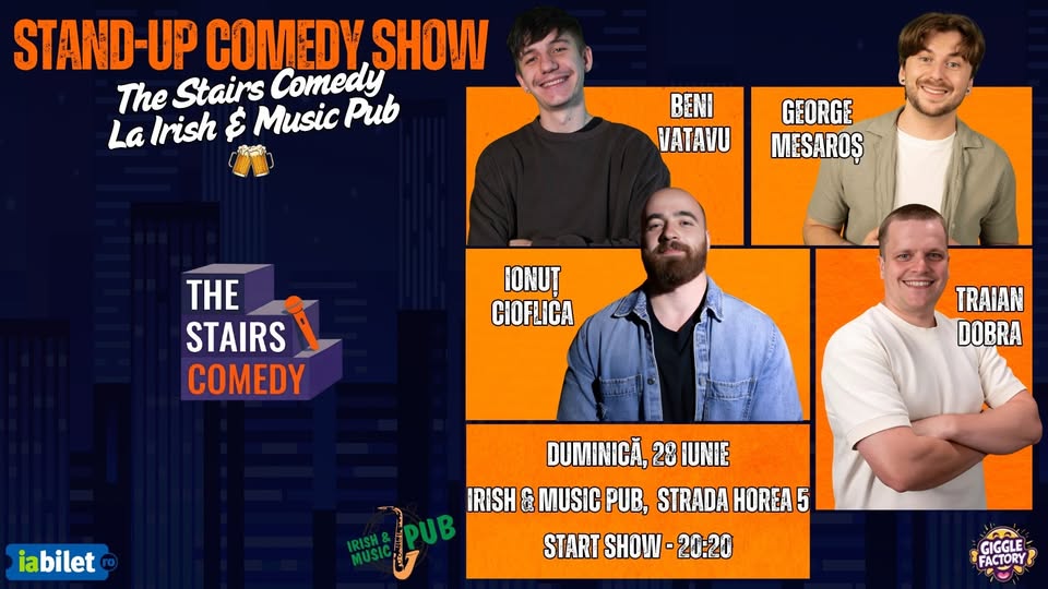 Stand-up Comedy Show | by The Stairs Comedy | cu Beni, Traian, George și Ionuț