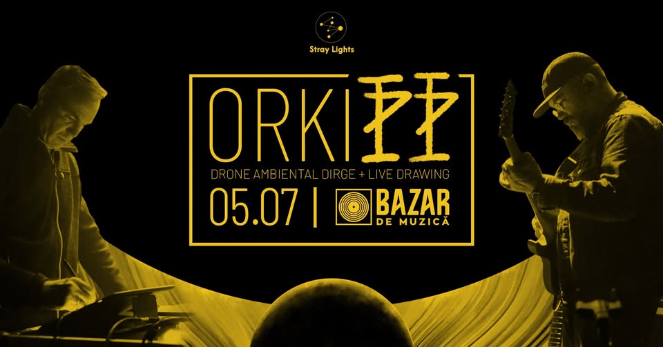 OrkiPP (drone ambiental dirge + live drawing) @Bazar de Muzică 05.07