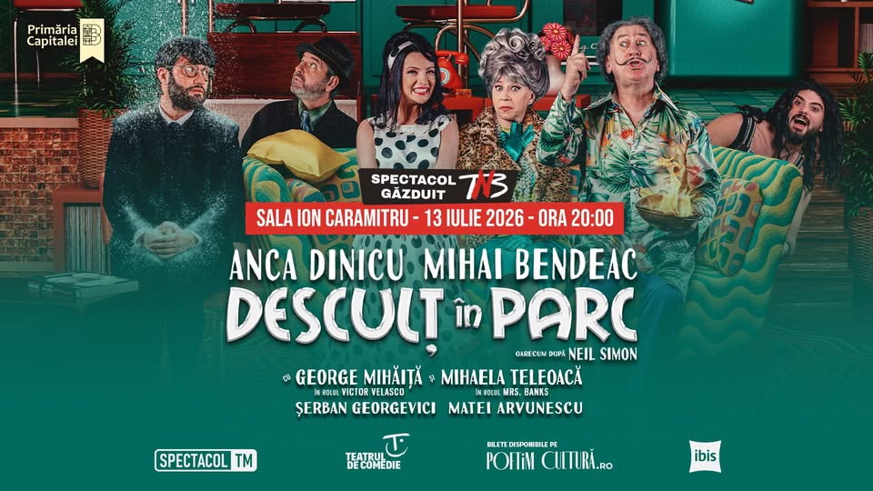 BUCUREȘTI: Desculț în parc @TNB // Mihai Bendeac, Anca Dinicu, George Mihǎițǎ