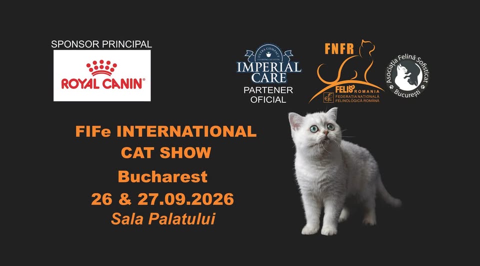 77 & 78 Autumn International Catshow Bucharest, “Sala Palatului” 26-27 of September 2026 — București