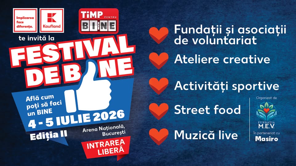 FESTIVAL DE BINE 2026 – Află cum poți să faci un BINE!
