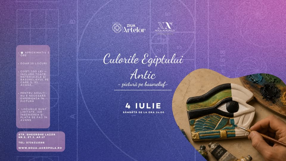 Culorile Egiptului Antic – Pictură pe basorelief