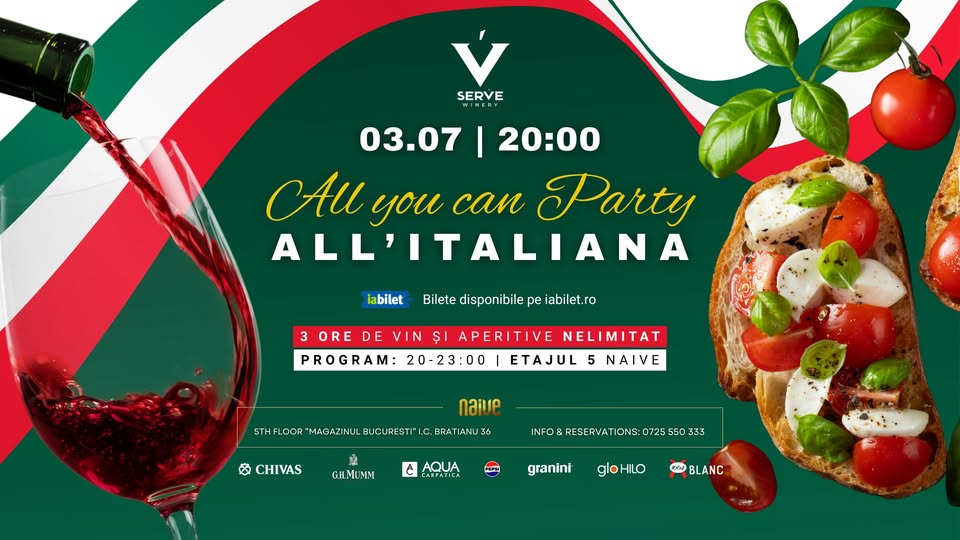 All you can Party: All’Italiana w/ Serve Winery