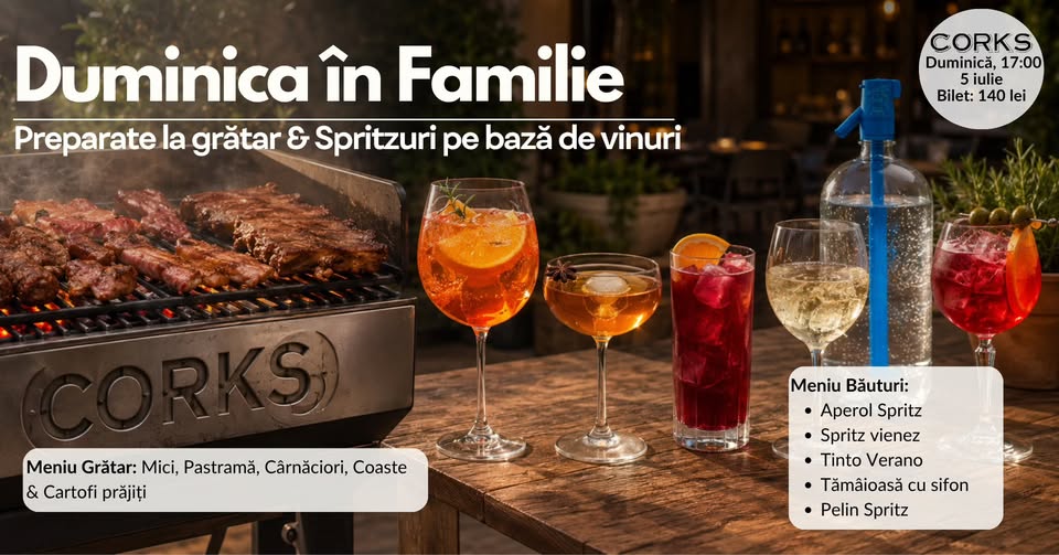 Duminica în Familie | Preparate la grătar și spritzuri pe bază de vinuri
