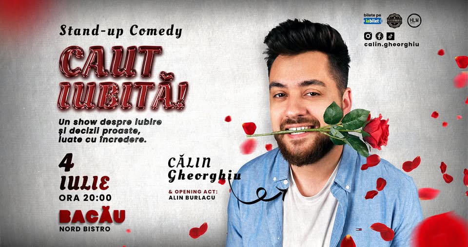 Bacău: Caut iubită! Stand-up cu Călin Gheorghiu @Nord Bistro