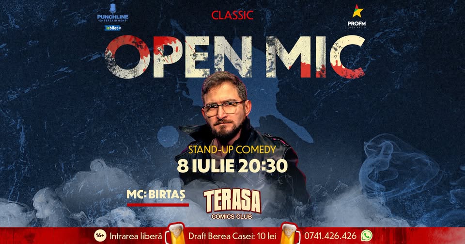 Classic Open Mic pe Terasa Comics cu Birtaș 🎤