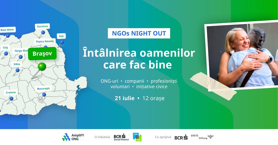 [SOLD OUT] 💙 NGOs Night Out ajunge pe 21 iulie în Brașov