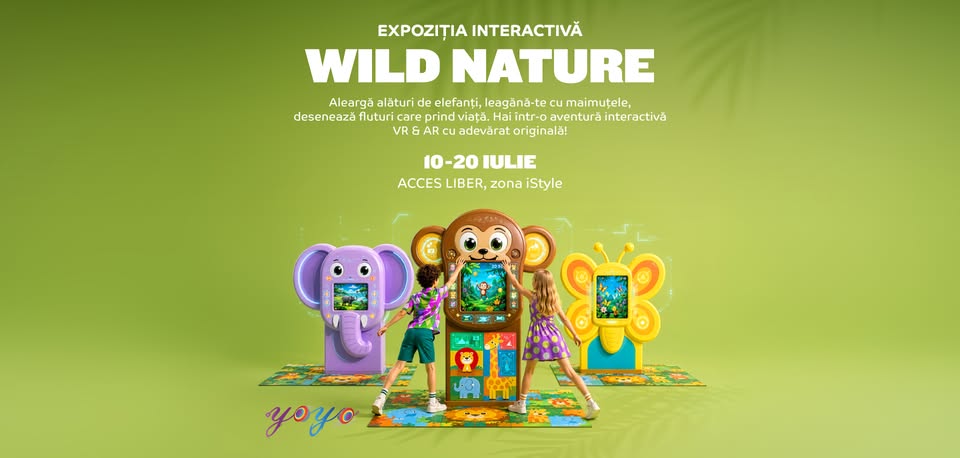 Expoziție Interactivă Wild Nature la Mall Moldova – 10 – 20 iulie 2026