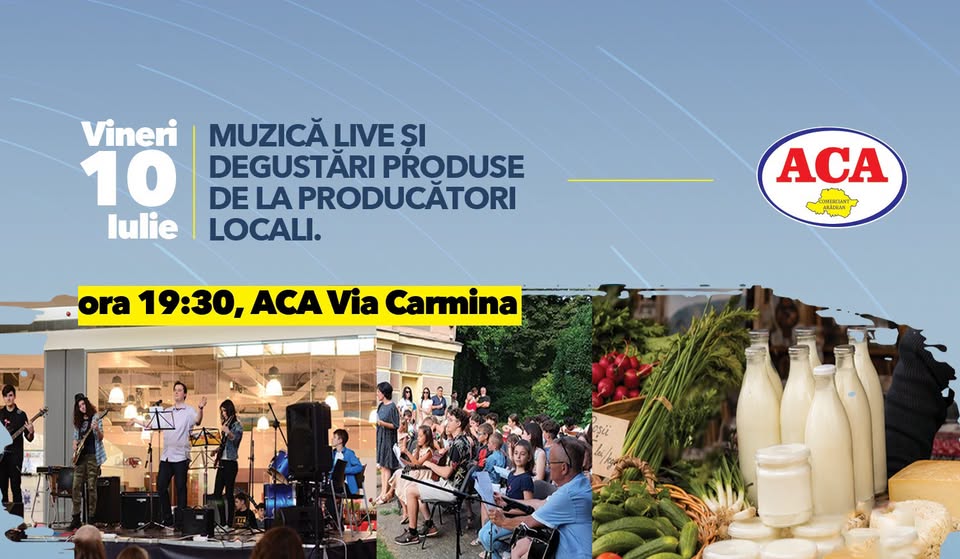 O seară de vară, muzică live și degustări produse de la producători locali