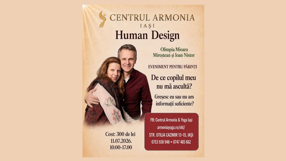 Eveniment pentru părinți: Înțelege-ți copilul prin Human Design