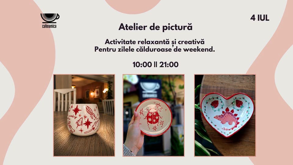Pictură pe ceramică & drinks // Caferamica