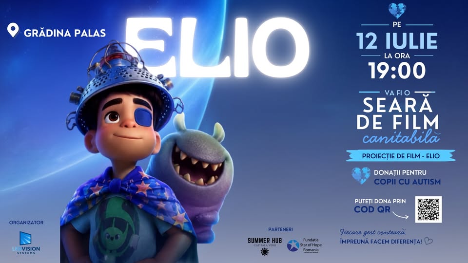 🎬 Seară de film caritabilă în aer liber – ELIO