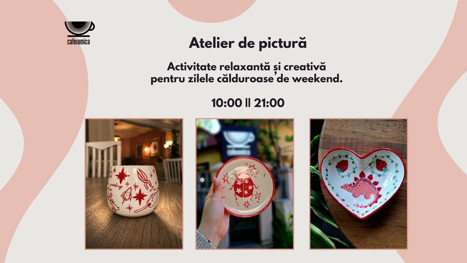 Pictură pe ceramică & drinks // Caferamica