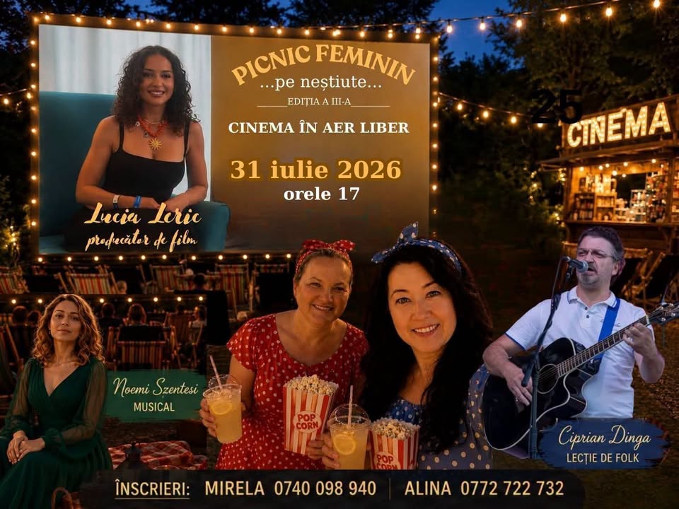 Picnic feminin…Cinema în aer liber