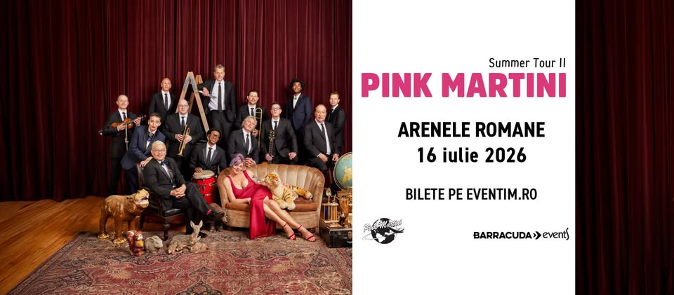 PINK MARTINI, într-o formulă specială cu Storm Large | Arenele Romane | 16 iulie 2026
