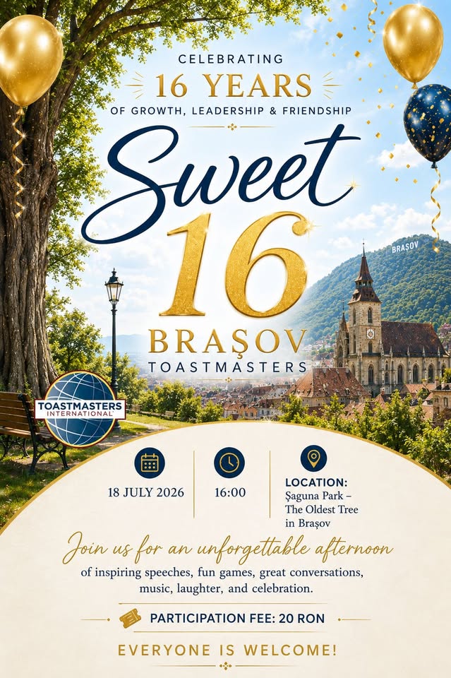 Sweet 16 – Brașov Toastmasters