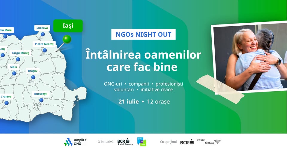 💙 NGOs Night Out ajunge pe 21 iulie în Iași