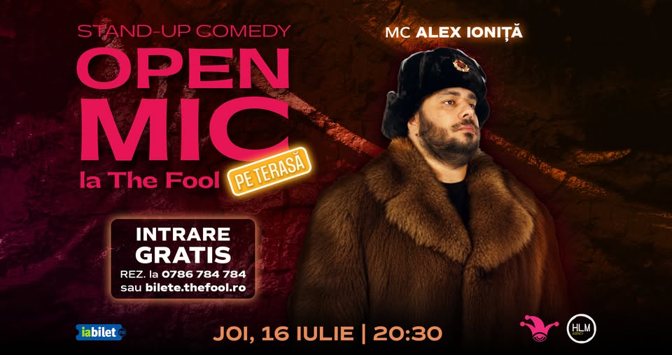 Open Mic pe terasa The Fool: MCs Alex Ioniță