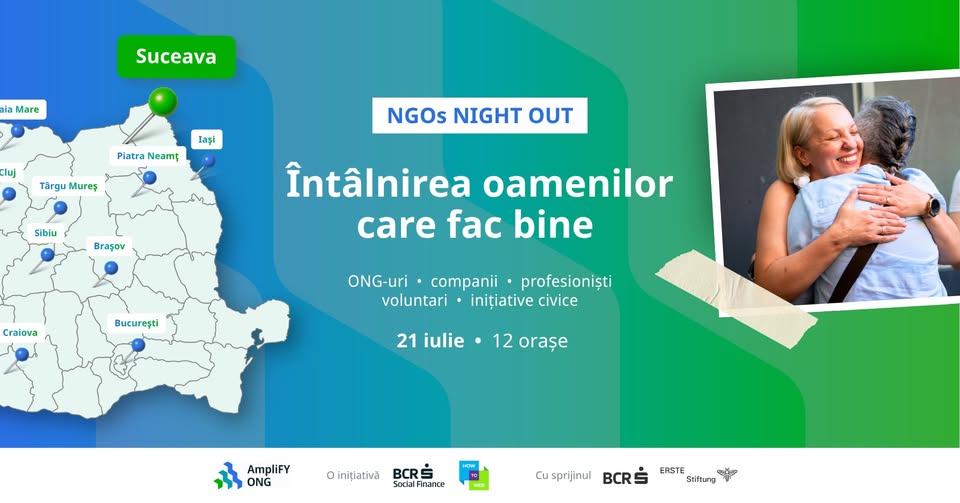 💙 NGOs Night Out ajunge pe 21 iulie în Suceava
