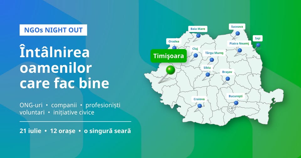 [SOLD OUT] 💙 NGOs Night Out ajunge pe 21 iulie în Timișoara