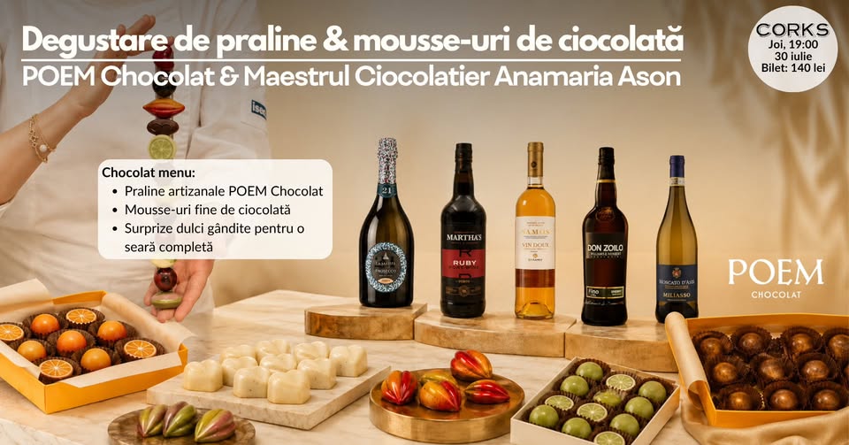 Degustare de praline si mousse-uri de ciocolata | POEM Chocolat & Maestrul Ciocolatier Anamaria Ason