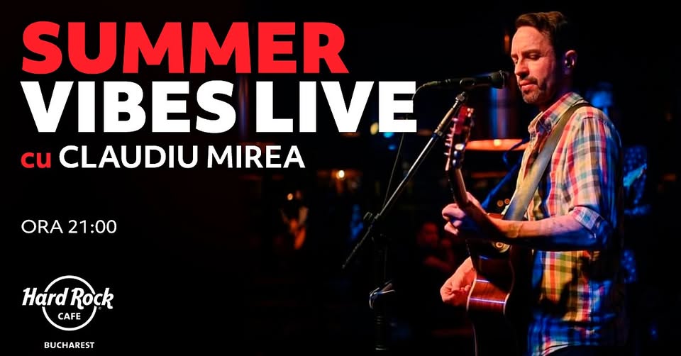 🎸 Concert acustic Claudiu Mirea pe 22 iulie I Pe terasă I Intrare liberă