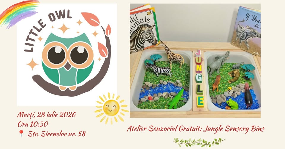 Atelier senzorial gratuit: JUNGLE SENSORY BINS