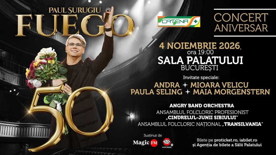 FUEG0 50 – CONCERT ANIVERSAR EXTRAORDINAR // SALA PALATULUI // 4 NOIEMBRIE