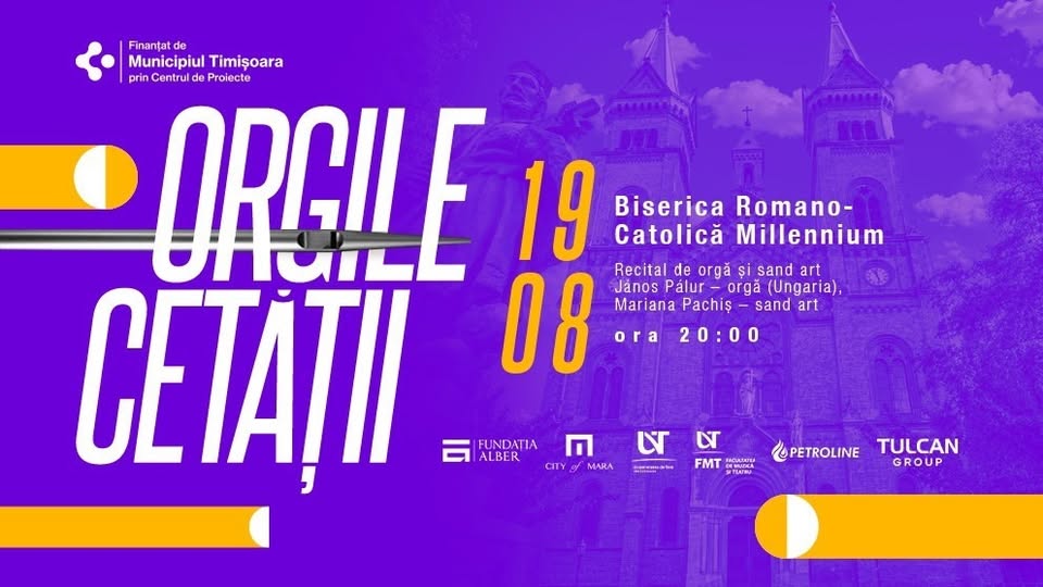 Recital de orgă și sand art (picturi în nisip)