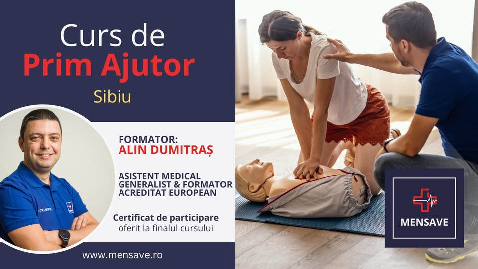 Curs de prim ajutor de BAZĂ la Sibiu cu MENSAVE