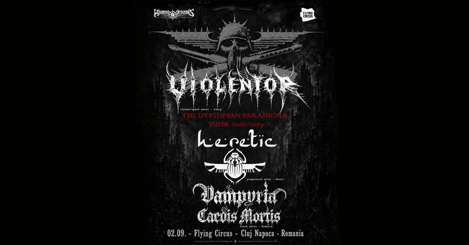 VIOLENTOR//Heretic/Wrathhammer/Vampyria Caedis Mortis live @Flying Circus