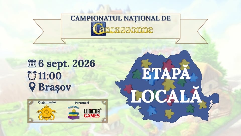 Campionatul Național de Carcassonne – Etapa locală Brașov 2026