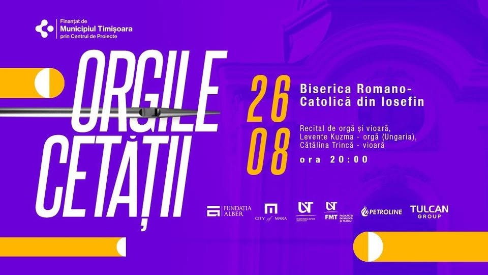 Recital orgă și vioară / Levente Kuzma – orgă, Cătălina Trincă