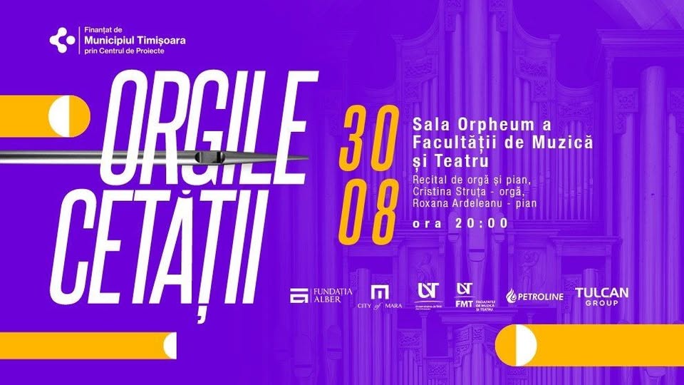 Recită de orgă și pian / Cristina Struța – orgă și Roxana Ardeleanu – pian