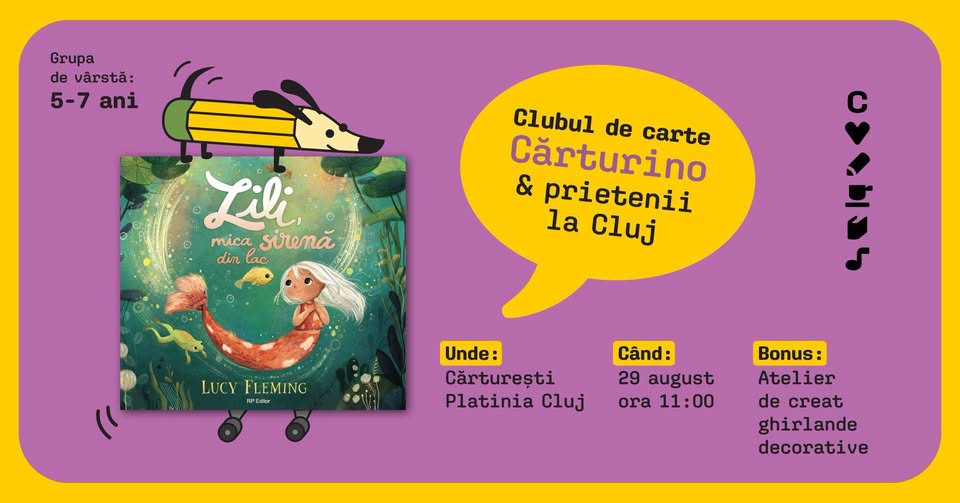 Cărturino & prietenii | Club de carte pentru copii | Ediția de august 🧜🏻‍♀️