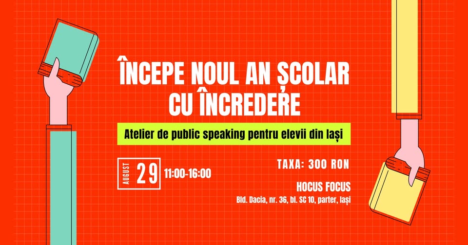 Atelier de public speaking pentru elevii din Iași