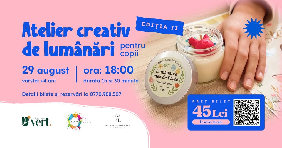 Atelier de lumânări pentru copii I Aromele Lumânării🕯️✨
