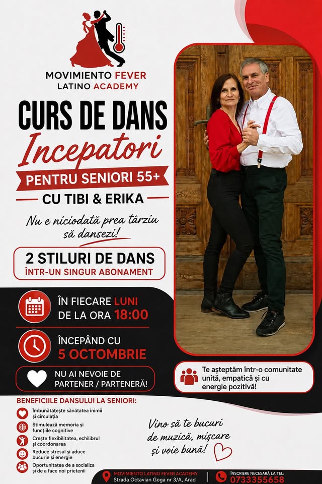 Curs de dans de la zero pentru seniori 55+