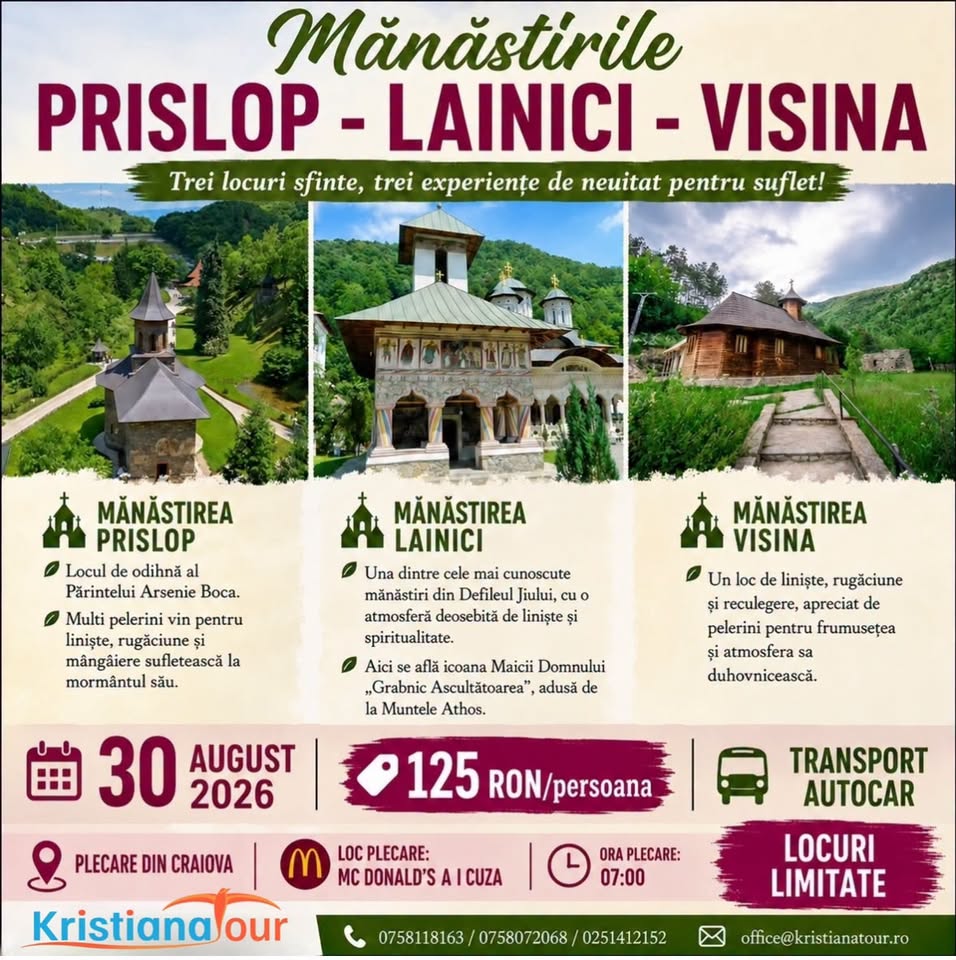 Manastirile Prislop – Lainici – Visina