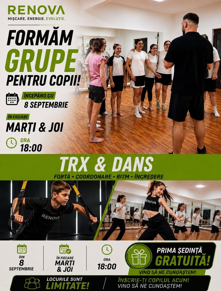 TRX & Dans pentru Copii | ReNova Craiova 💚