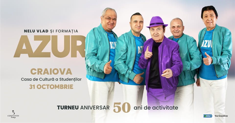 AZUR – CONCERT LIVE „50 ANI DE CARIERA” @CRAIOVA – CASA DE CULTURA A STUDENTILOR