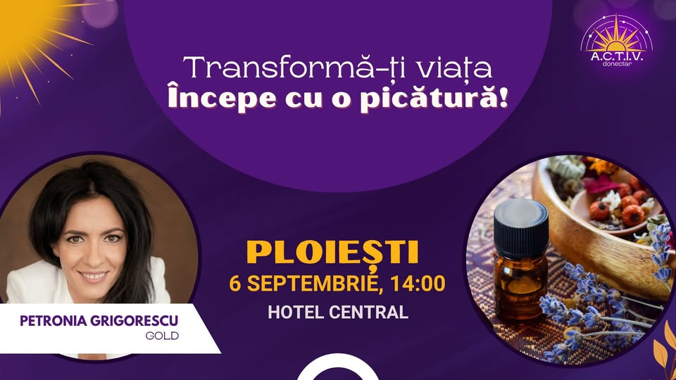 Transforma-ti viata, incepe cu o picatura – PLOIEȘTI