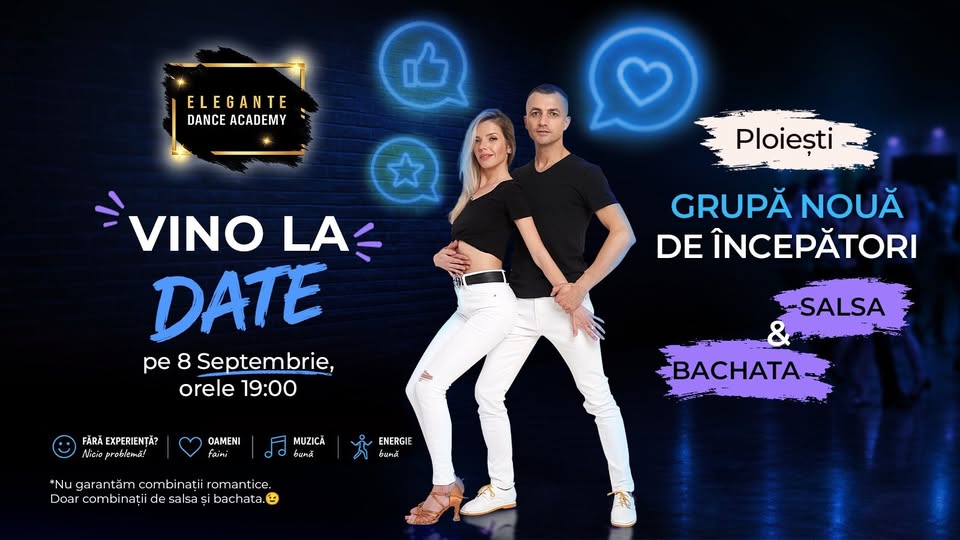 Vino să cunoști oameni faini în Ploiești – deschidem grupa nouă de începători Dansuri Latino