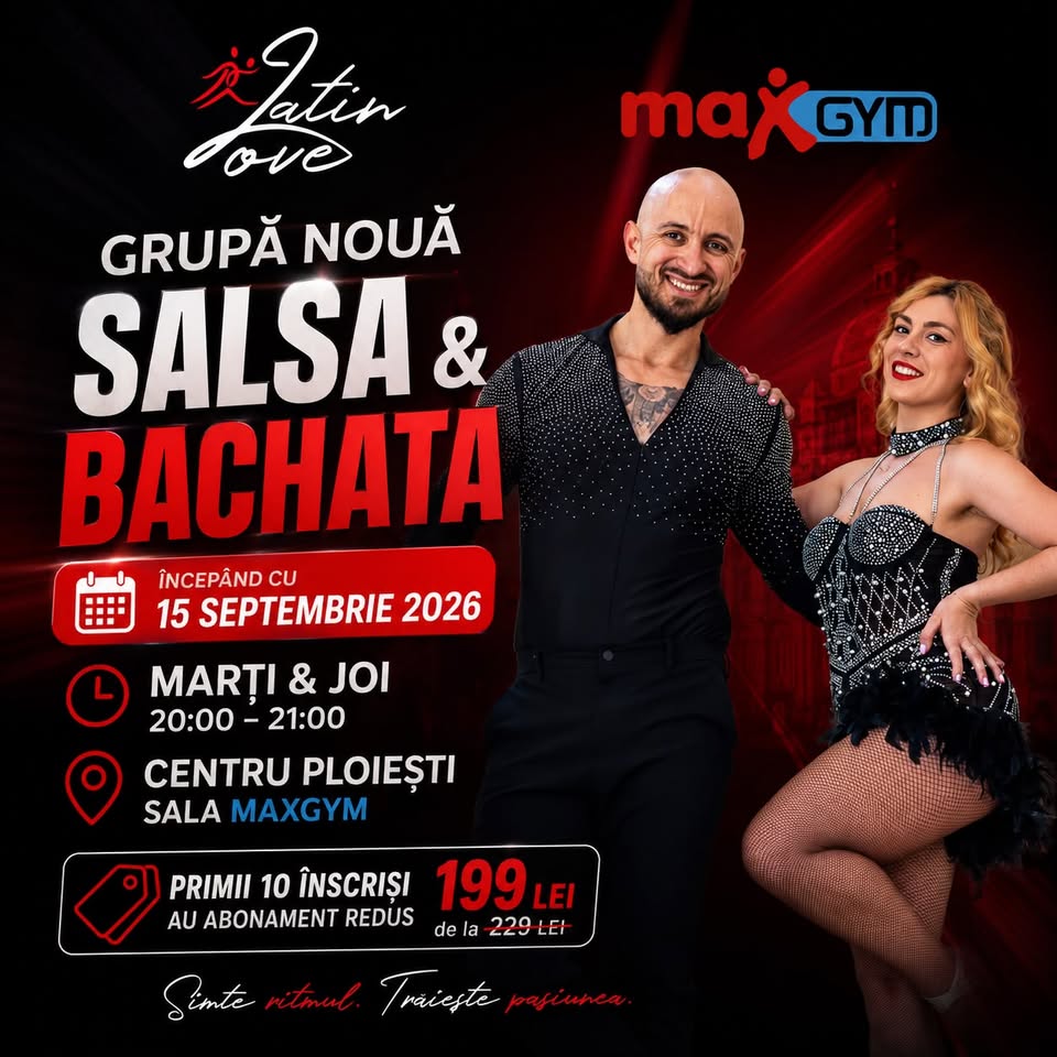 💃 Grupă Nouă Salsa & Bachata – Începând cu 15 Septembrie 2026! 🕺